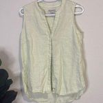 Tommy Bahama  Small Sleeveless Light Green Striped linen Top Photo 0