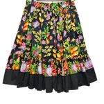 VTG Dancin Duds Womens Skirt XL Black Tropical Fish Ruffle Hem Prairie Cowgirl Photo 0