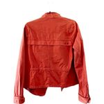 Anthropologie HEI HEI Denin Orange Anorak Utility Jacket Sz S Photo 2