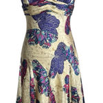 Vintage Y2K Nina Austin Dress M Silk Butterfly Babydoll Midi Whimsical Fairy Size M Photo 0