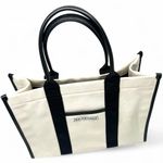Balenciaga Hardware Tote Large canvas and black leather Shopper Bag Purse Photo 1