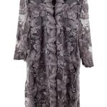Alex Evenings Elongated Lace Mock Jacket Jersey Sheath Dress Smokey Orchid 16 Photo 1