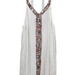 Hem & Thread  White Textured Midi Dress with Boho Straps Women’s Size Large Photo 0