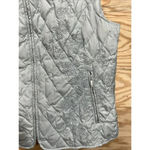 Eddie Bauer  PREMIUM GOOSE DOWN LT GRN QUILTED DOWN EMBROIDERED FLOWERS VEST SZ L Photo 1