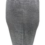 Apt. 9 NWT  Poly/Spandex Pencil Skirt Black Metallic Silver Stretch Sz L Photo 2