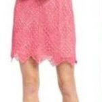 Eliza J NWT Sleeveless Lace Scalloped Hem Shift Dress In Hot Pink Size 0 Photo 0