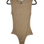 We Wore What Light Brown Bodysuit NWT Medium Muscle Bodysuit Photo 0