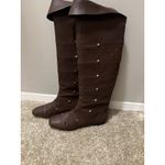 Botkier  Leather Pull‎ Up Knee Boots 38 / 7.5 Brown Leather Photo 6