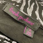 Fresh Produce Black Olive Green Women's Wrap Dress Zebra Print Size XL Photo 9