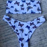 SheIn White Butterfly Bikini Photo 1