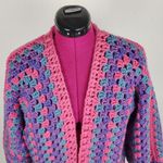 Handmade Crochet Granny Cardigan Berries Multicolor Pink Purple Blue Boho Cozy Size undefined Photo 8