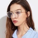 Fashion Large Frame Glasses Gold Photo 0