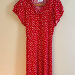 Gilli Red Polka Dot Dress Size L Photo 0