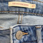 Levi's Levi’s 721 high rise skinny size 27 distressed light wash jeans Photo 5