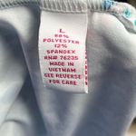 Lilly Pulitzer Lillie Green L Golf Tee Flowers Sleeveless Button Collared Sports Photo 4