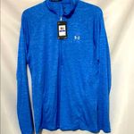 Under Armour NWT WO XL 1/2 ZIP TECH ATHLETIC TOP HEATHERED BLUE CLEAN Photo 0