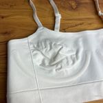 Free People  Seamless Bralette Womens Size S Adjustable Longline‎ White NWT Photo 2