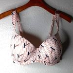 Adrienne Vittadini  38DD Logo Underwire Padded Pink & Tan Photo 0