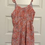 Cupcakes & Cashmere Orange and White Paisley Romper Size Small Photo 5