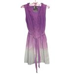 Young Fabulous and Broke  Silk Ombré Tie‎ Dye Slip Dress XS Tie Waist Ruffle Fairy Photo 2