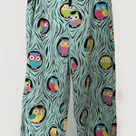 Nick & Nora Nick & Nora Women Pajama Lounge Pants Small Owls Drawstring Button Fly Lace Hem Photo 0