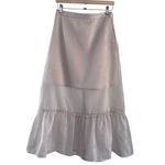 Anthropologie Sheer Beige Organza Maxi Length Skirt Size 8 Photo 7