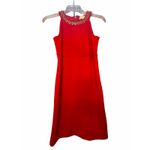 Michael Michael Kors Red Sleeveless Dress with Gold Embellishment Photo 2