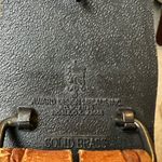 National Cowboy Hall Of Fame Brass Buckle Belt 100% Leather Size M Tan Photo 2