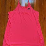 Adidas  pink workout tank with black and white stripe detail in back. Size Large Photo 0
