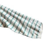 Escada Sport Teal White Stripe Sweater Stretch Cropped Sleeves Cotton Medium Blue Photo 3