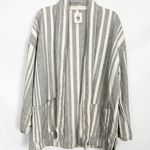 Billabong Live Out Loud Striped Open Front Blazer Jacket Size Small Photo 1