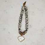 Erimish  Beaded Bracelet Womens Metallic Rondelle Faceted‎ Marble Jasper Stones Photo 15