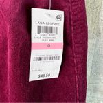 Maison Jules Size 10 Ruby Wine Corduroy Button Front Skirt Photo 4