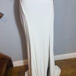 Mac Duggal IEENA for  Zuri Beaded Halter White Jersey Gown size 6 Photo 2