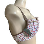 Massam Floral Padded Underwire Bra Made in Brazil New with Tags White Size M Photo 1