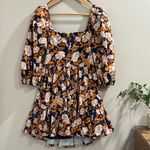 AMUR Size 6 Blue Floral Print Medina Cut Photo 2