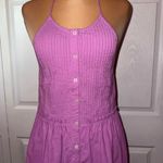 Free People  Desert Day Mini Dress Tiered Halter Cotton Buttondow Size Large NWOT Photo 1