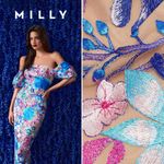 Milly Nira Floral Embroidered Off-Shoulder Midi Dress Size 2 NWT Photo 4