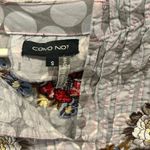 COMO No?‎ By Biz Embroidered Gray Cotton Pintuck Peasant Top size Small Black Photo 2