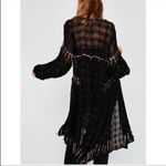 ZARA Artsy Embroidered Button Front Kimono Duster Photo 4