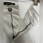 Juicy Couture  Blk Label Women’s Y2K White Flare Jean Velour Stripes Size 31 Photo 2