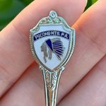 Vintage Pocono Mountains Pennsylvania Silver Color Fork Souvenir Brooch/pin Photo 1