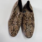 ZARA  Shoes Womens Size 39 8 US Snake‎ Print Loafers Brown Faux Leather Flats Photo 1