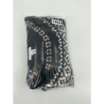 Calvin Klein Women Fair Isle Knit Sweater Black Brown White Crew Neck Size L Photo 2