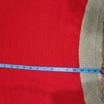 Vince Camuto  Edged Crewneck Sweater In Bright Cherry XS Photo 4