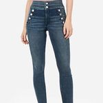 EXPRESS Super High Rise Stretch Denim Ankle Legging Photo 0