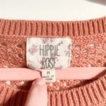 Hippie Rose  Sweater Boho Open Knit Dusty Rose Photo 2