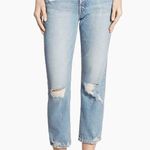 Mother The Tomcat The Confession High Rise Straight Leg Distressed Jeans Size 26 Blue Photo 1