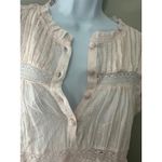 Sundance Sleeveless Top PXS Pink Eyelet Lace Trim Boho Bohemian Blouse Photo 2
