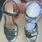 Juicy Couture  Metallic Silver Strappy Heels Photo 2